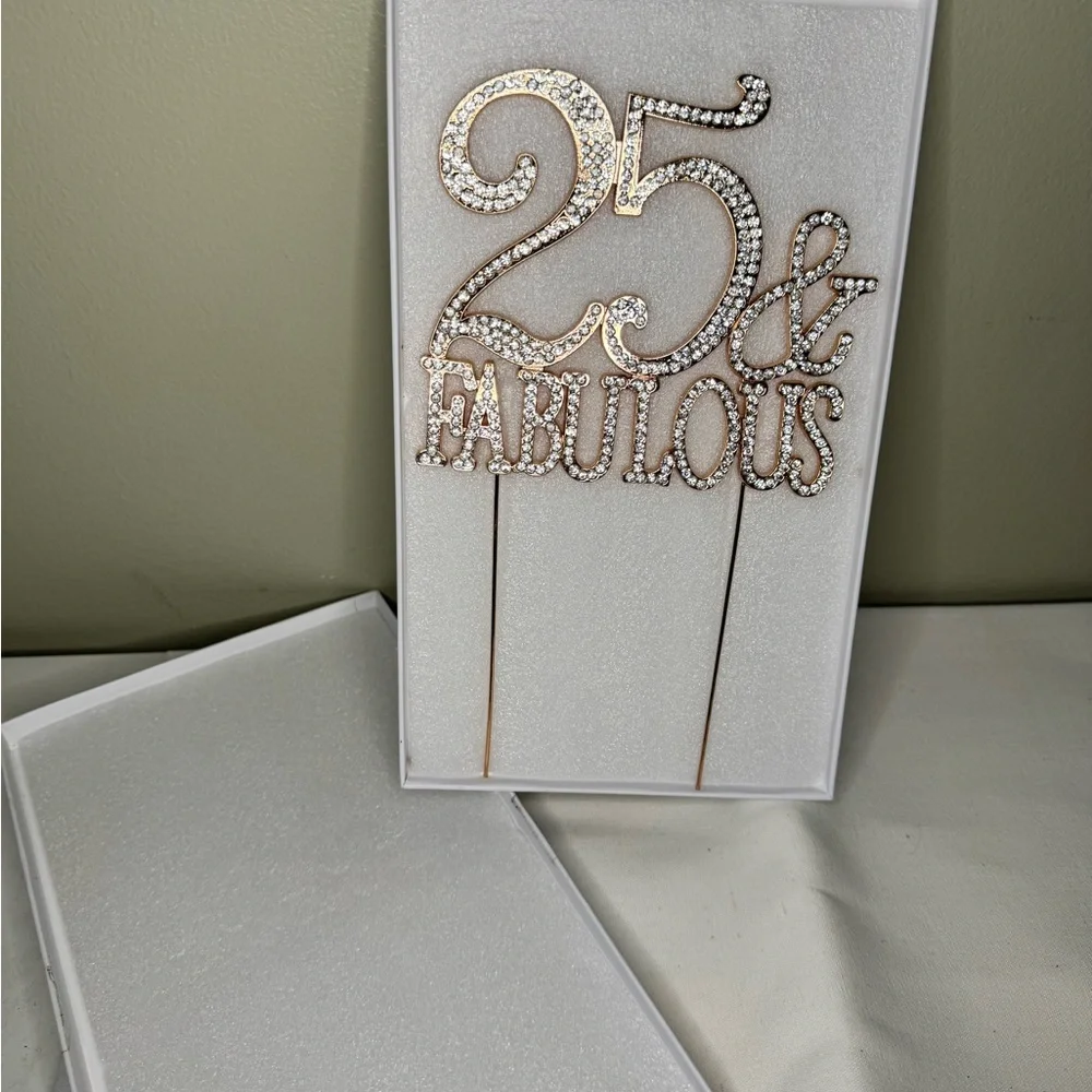 25 & Fabulous Cake Topper